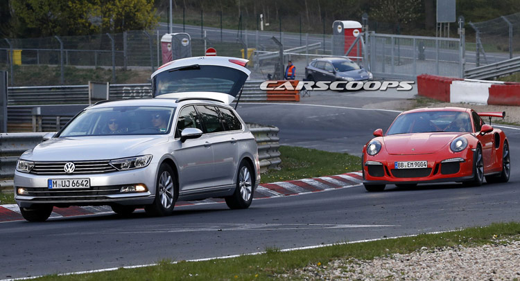  Mark Webber Hits The ‘Ring With Porsche’s New 911 GT3 RS Trailing Behind A VW Estate