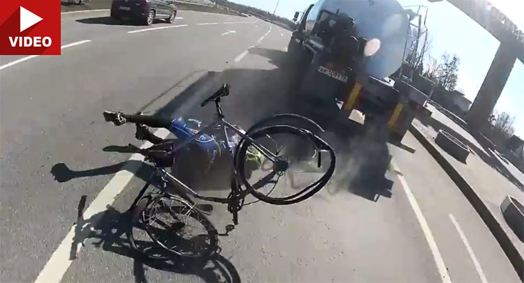  Cyclist Sideswiped By Tanker Truck; Who’s At Fault Here?