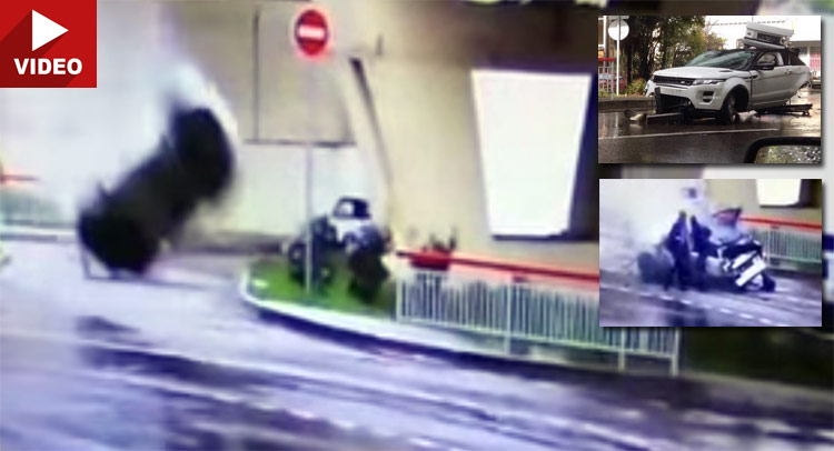  Watch Range Rover Evoque Driver Fly Off Overpass And Walk Out Alive!