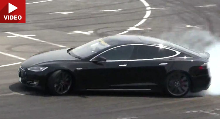  Watch The Tesla Model S Hit The Drift Pad