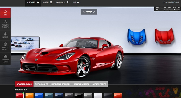  Dodge Now Lets You Configure Your Own Unique Viper GTC