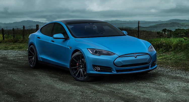  Frozen Blue Tesla Model S P85D Is Cool As Ice [w/Video]