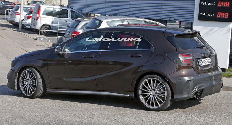  Spied: Facelift To Bring More Power To 2016 Mercedes A45 AMG
