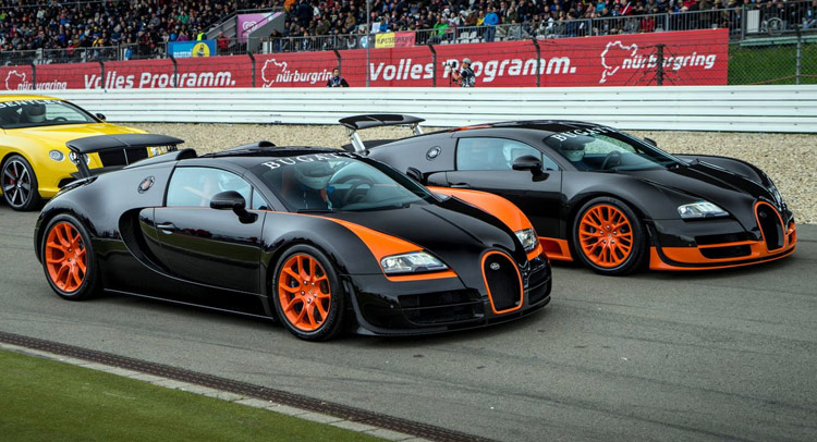  Bugatti’s World Record Breakers Get Together At Nurburgring [w/Video]