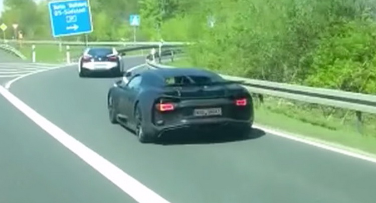  First Bugatti Chiron Prototypes Spotted Out In The Wild [w/ Video]