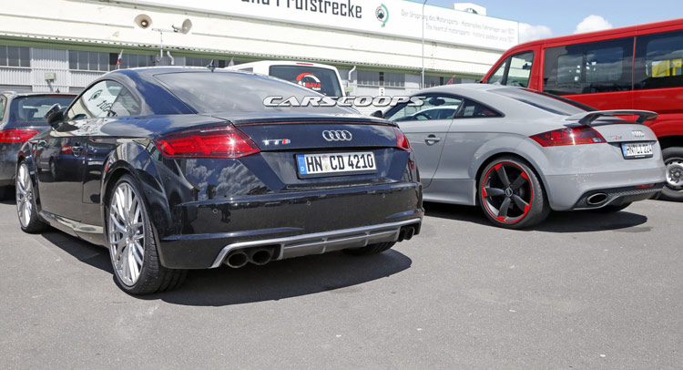  New Audi TT RS Test Mule Scooped Alongside Previous TT RS