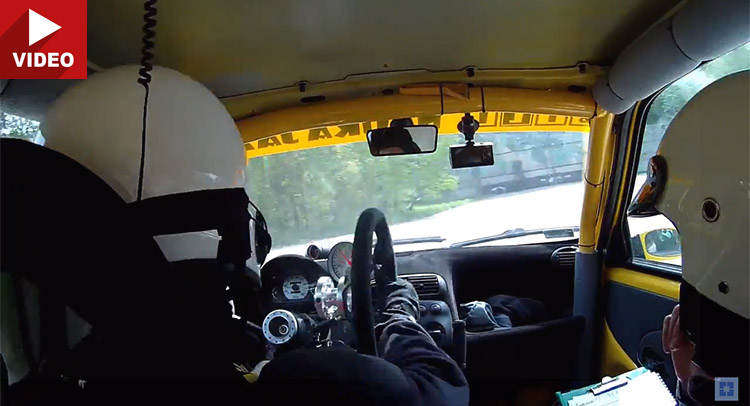  Rally Driver Loses Steering Wheel, But Continues Racing