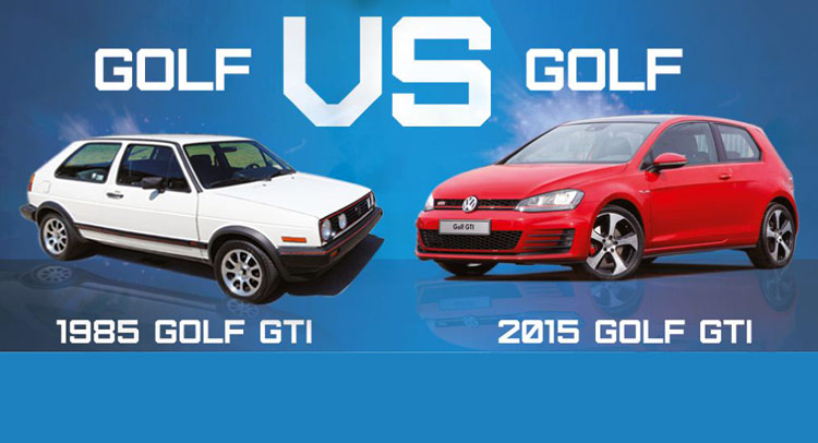  Infographic Compares 1985 VW Golf GTI To 2015 Golf GTI