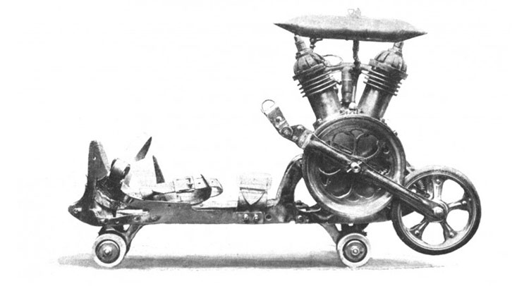  Check Out These Motorized V-Twin Skates From 1912!