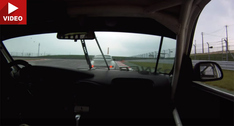  Porsche Racing Driver Loses Brakes, Masterfully Avoids Wall