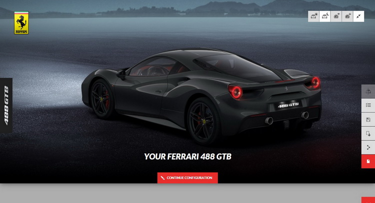 You Can Now Build Your Own 488gtb On Ferraris Configurator