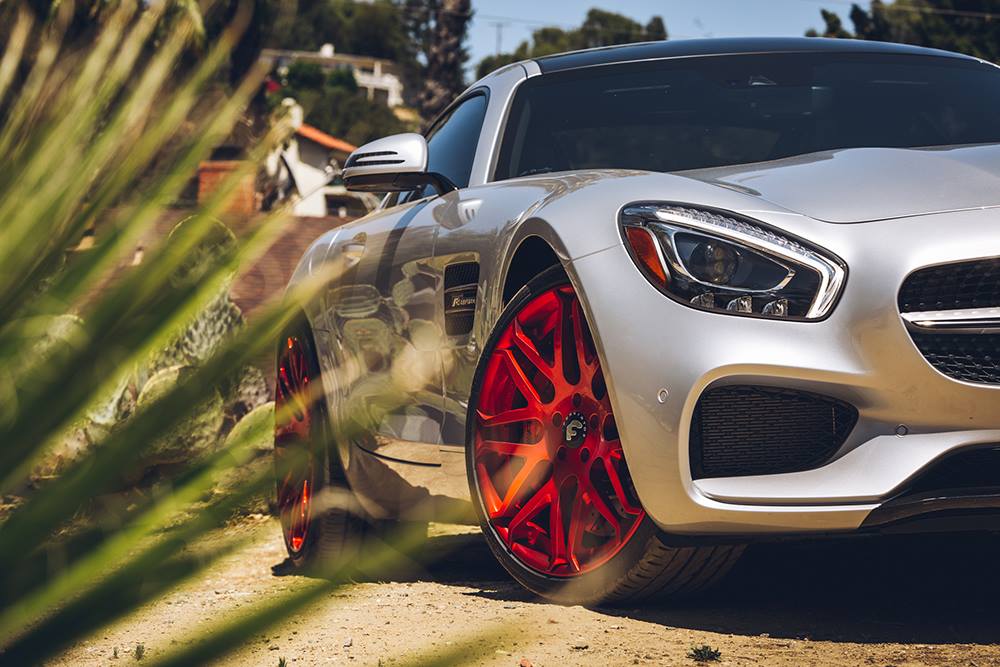 MercedesAMG GT S Poses On Candy Apple Red Wheels Carscoops
