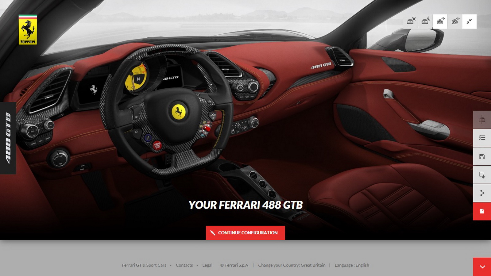 Ferrari configurator usa