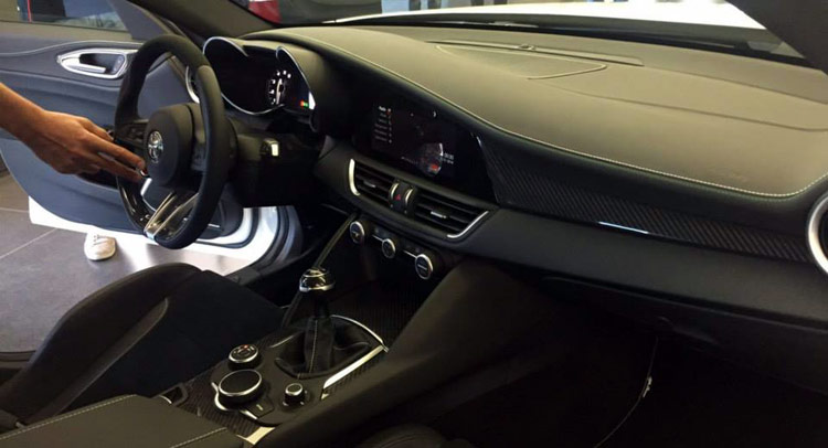  Someone Opened Up Alfa’s Giulia And Took A Shot Of The Interior!