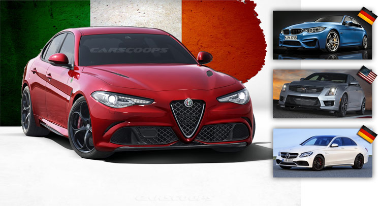  Alfa Romeo’s Giulia QV Takes Aim at M3, C63 S & ATS-V Trio