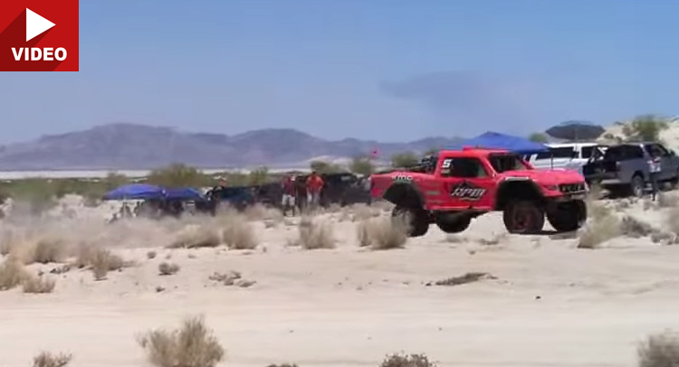  Man Runs In Front Of Baja Car, Gets Hit By Robby Gordon