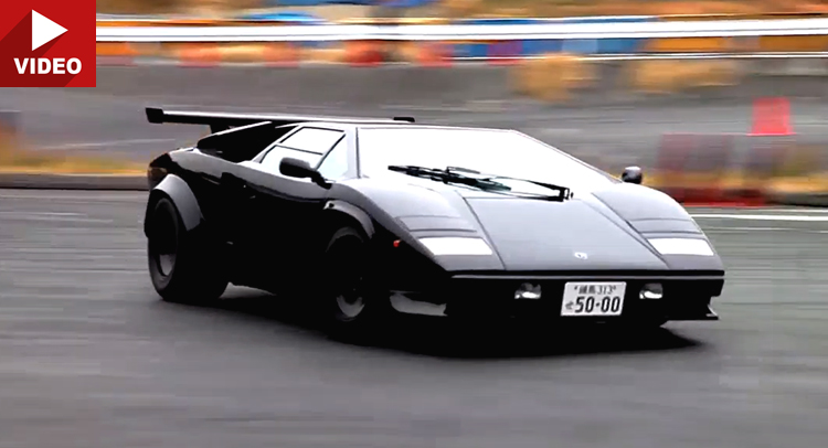  Check Out Sinister Looking Lamborghini Countach Drifting And Sliding