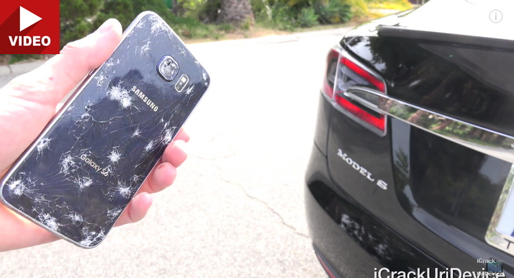  Tesla Model S Runs Over Samsung’s Galaxy S6 During ‘Torture’ Test