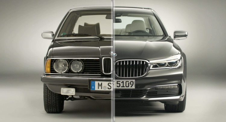 Watch 1977 BMW 7-Series Morph Into The 2016 G11 And Get A Load Of That Schnoz