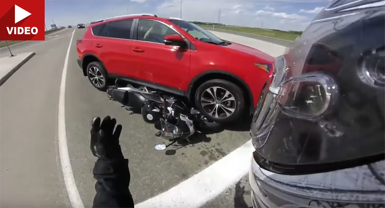  Learner Driver Backs Up Into Motorcycle Almost Running Over Biker