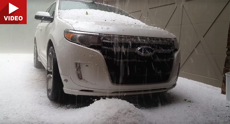  Insane Hailstorm Is Probably Going To Leave A Dent Or Two…