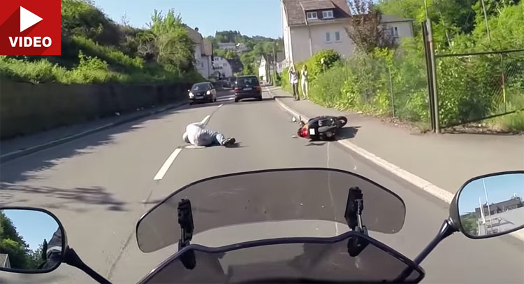 Watch Driver Run Over Biker, Allegedly For Giving Him The Finger