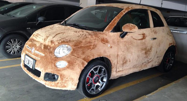  The Owner Of This Fur-Wrapped Fiat 500 Likes Things Nice And Fuzzy