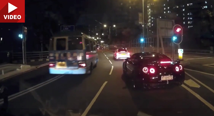  Nissan GT-R Runs Into New Mercedes…Twice In Hong Kong