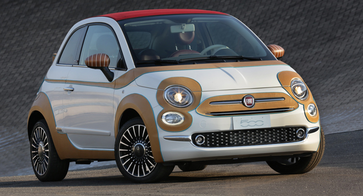  Fiat Donates Leather-Covered 500C For Human Rights Charity Gala