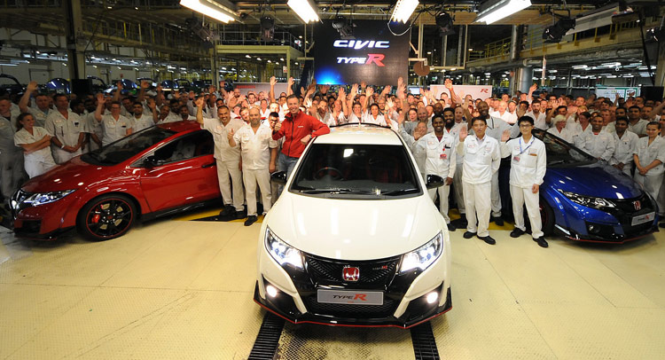  First Honda Civic Type R Models Roll Off The Production Line