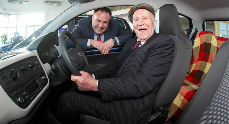  94-Year-Old Irish Man Buying New Seat Mii Is Beyond Cool