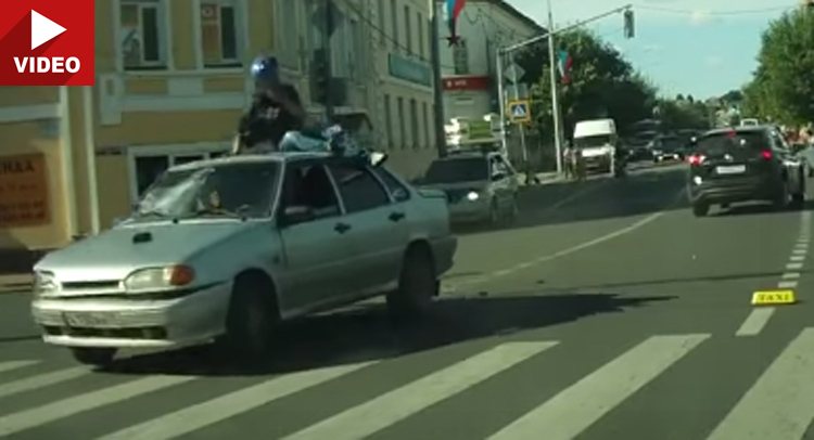  Russian Motorcyclist Becomes A Stuntman Against His Will