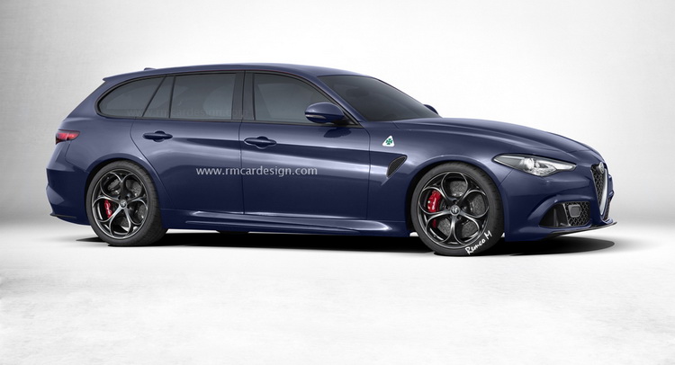  New Alfa Romeo Giulia QV Sportwagon Rendered…Blue