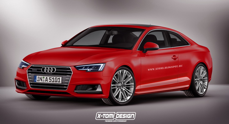  All-New Audi A5 Coupe Rendered Using A4 B9 Front-End