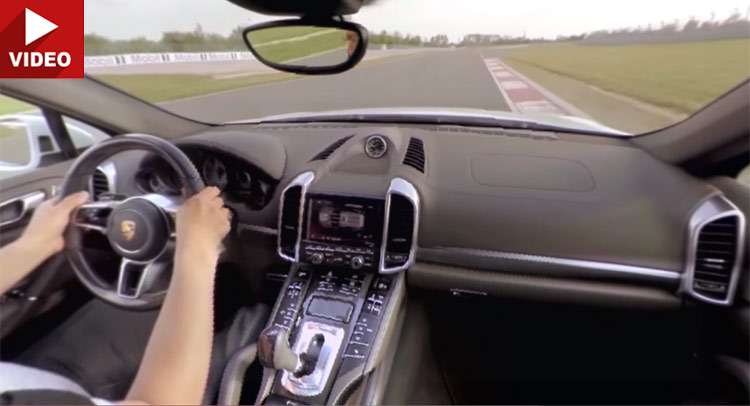  360 Degree Porsche Cayenne S E-Hybrid Track Video Right Here