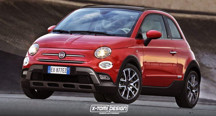  Facelifted Fiat 500 Gains Virtual Ground Clearance To Challenge Opel Adam Rocks