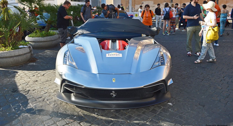  Unique Chrome-Silver Ferrari F12 TRS Spotted In Rome