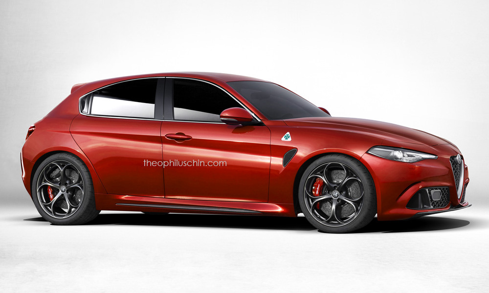 Next Generation Alfa Romeo Giulietta Rendering Borrows A Lot From The Giulia Carscoops