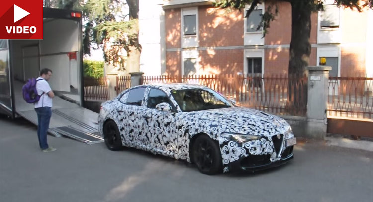 Watch Alfa Romeo S Giulia Qv Growl Once Again Carscoops