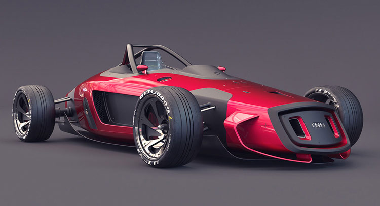 1930s Auto Union Racing Car Futuristically Reimagined