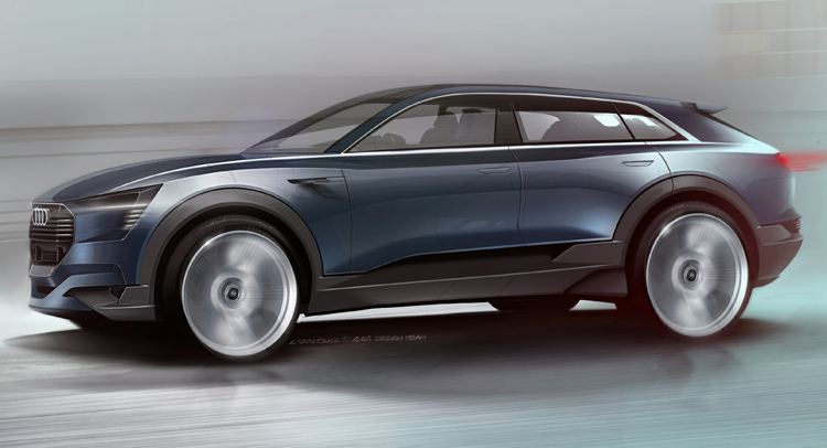  Audi E-Tron Quattro Concept Has Three Electric Motors, Active Aerodynamics