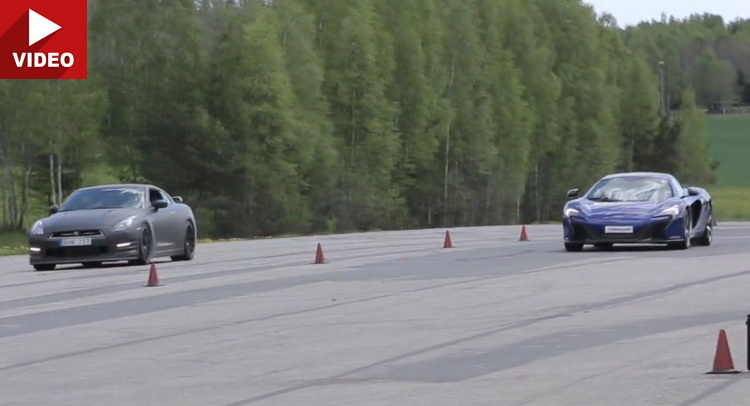  Stock McLaren 650S Does Really Well Against AMS Nissan GT-R