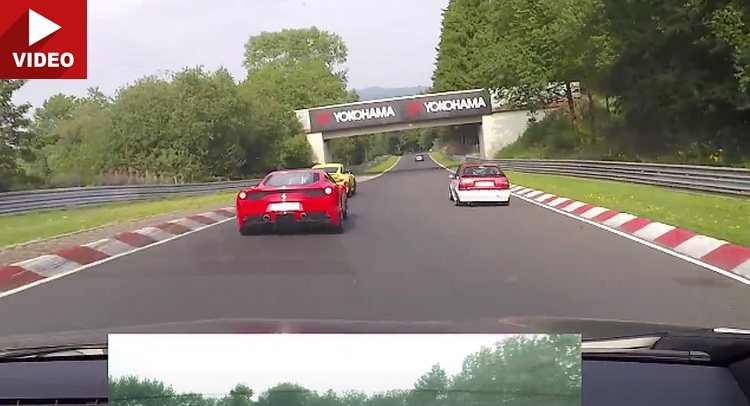  Experienced Megane RS Driver Keeps Up With 458 Speciale On The Nürburgring