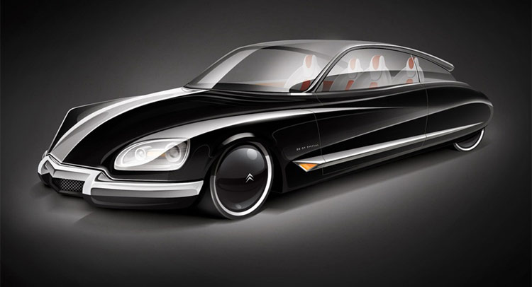  Rendering Of A Fitting Modern Era Citroen DS Coupe