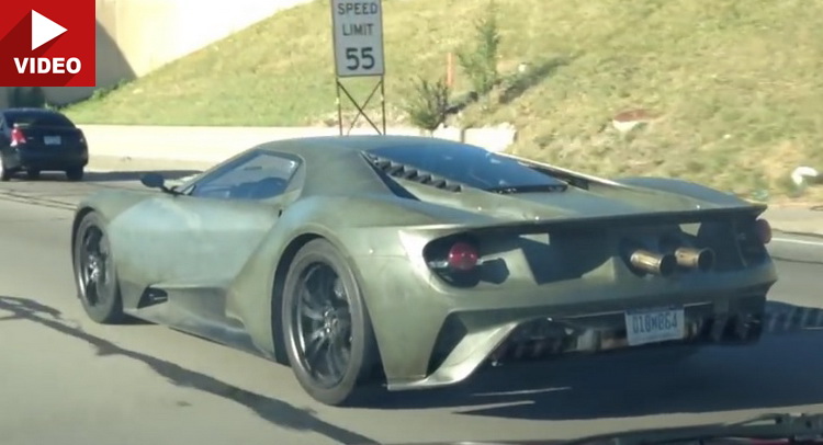  Unsuspecting Driver Records Ford GT Mule
