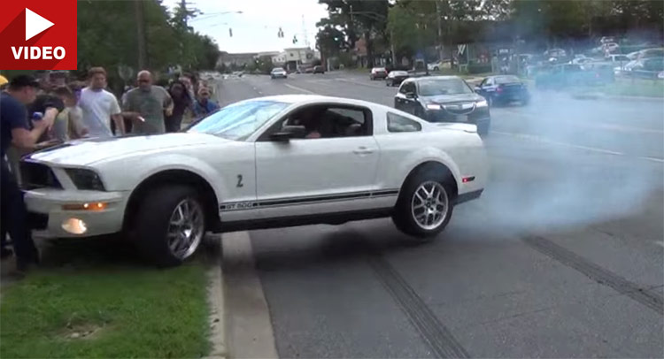  Ford Mustang Shelby GT500 Driver Drifts Into Crowd, Learns Valuable Lesson…