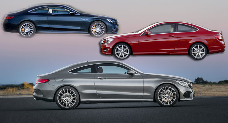  Mercedes C-Class Coupe Photo-Compared Against Old Model And S-Class Coupe