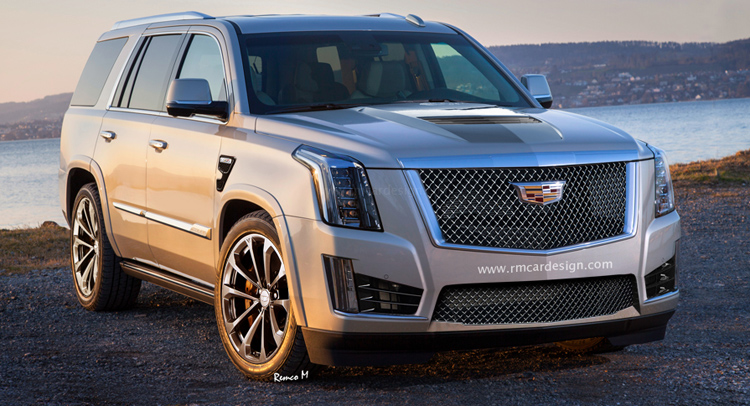 High Performance Cadillac Escalade V Rendered Carscoops