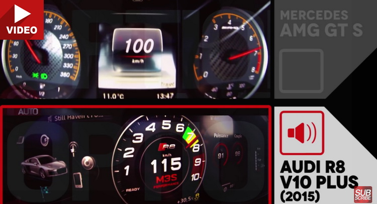  0-200KM/H Test: Mercedes-AMG GT S Vs Audi R8 V10 Plus
