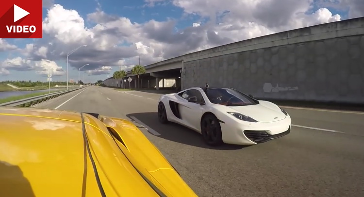  Stock McLaren 650S Spider Takes On 716 HP MP4-12C From A Rolling Start